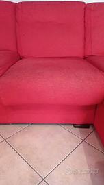 Divano usato rosso