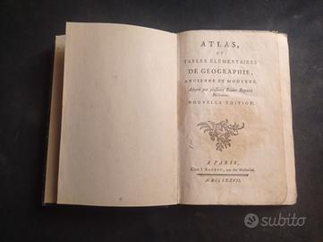 ATLAS et TABLES  ELEMENTAIRES de GEOGRAPHIE (1777)