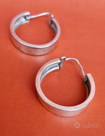 Orecchini a cerchio spessi in argento sterling