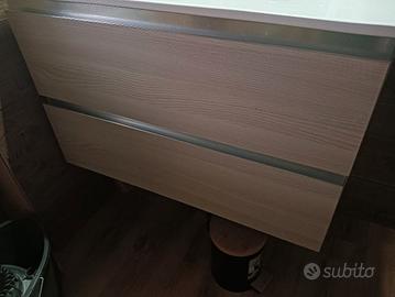 mobile sospeso bagno con specchio led 