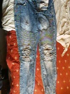 Jeans NUOVI, RIPPED elasticizz -APELONE-Italy tg48