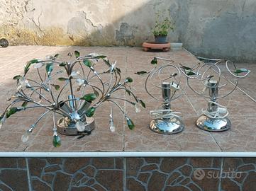 lampadario da camera e due bajur