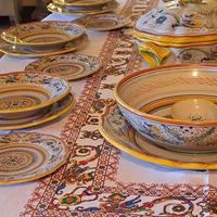 Set completo 12p Deruta ‘50 +Tovaglia ‘30 in lino