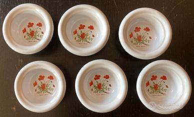 Set 6 ciotoline da pinzimonio in ceramica Rometti