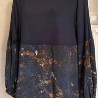 Maglia Fiorella Rubino blu fantasia – IT 48