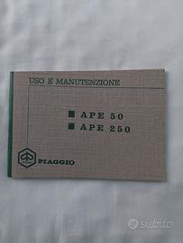 Libretto uso manutenzione Ape 50 - Ape 250 1ª ed.