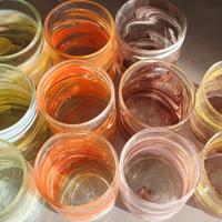 Bicchieri di vetro soffiato