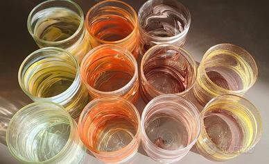 Bicchieri di vetro soffiato