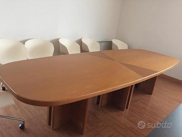 TAVOLO RIUNIONI UFFICIO NOCE CHIARO