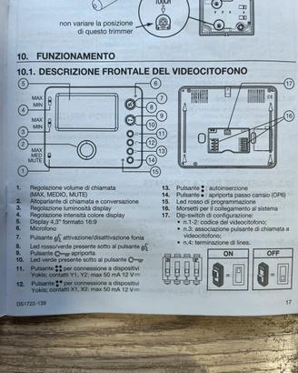 Kit per videocitofono urmet 1722/21nuovo