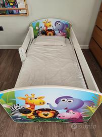 Lettino montessoriano+ materasso+set biancheria 