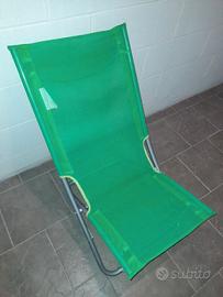 Sedia pieghevole verde mare campeggio