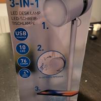 Lampada LED- Altoparlante -Caricabatterie 