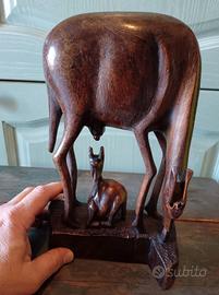 SCULTURA IN LEGNO TEAK ANNI 50/60