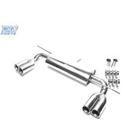 SILENZIATORE DI SCARICO DOPPIA USCITA IN INOX PER 