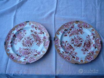 COPPIA DI PIATTI ANTICHI SPODE NEW STONE