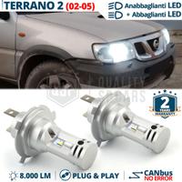 Kit Luci LED H4 Per Fari NISSAN TERRANO 2 2002-05