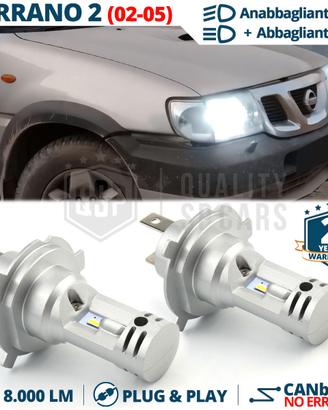 Kit Luci LED H4 Per Fari NISSAN TERRANO 2 2002-05