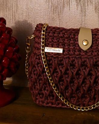Borsa artigianale  fatta con cordino piatto big