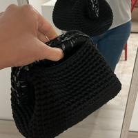 Clutch bag manico brillantinato 16 cm