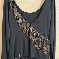 Blusa con paillettes da donna