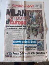 Milan campione d'Europa 2003 corriere dello sport