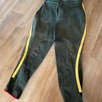 Pantaloni da equitazione usati verde e gialli 42