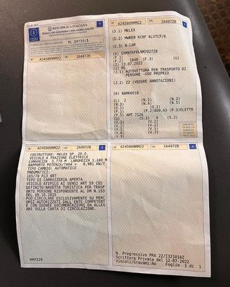 AUTOVETTURA ELETTRICA MELEX