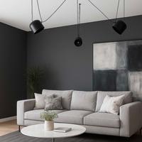 Lampada tripla sospensione col.grigio (simile AIM)