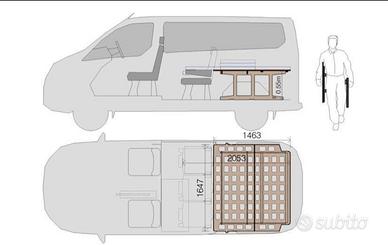 Letto per Ford transit custom