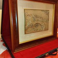 Quadro con bassorilievo in argento 925
