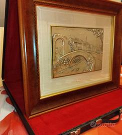 Quadro con bassorilievo in argento 925