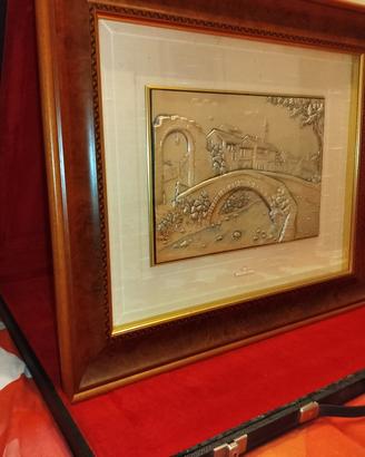 Quadro con bassorilievo in argento 925