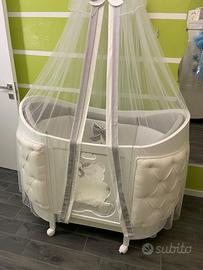 Culla con imbottitura bianca e Swarovski