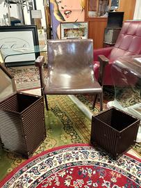 Sedia olivetti Synthesis e cestino Ettore Sottsass