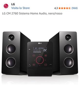 Micro hi fi stereo marca LG comandi touch