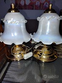 coppia abat-jour il vetro di Murano