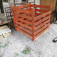 Cesta in Legno massello impregnato per legna ecc