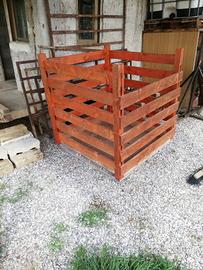 Cesta in Legno massello impregnato per legna ecc