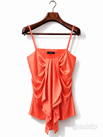 Top Max&Co. Donna 100% Seta Corallo IT 40 Spalline