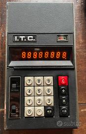 Calcolatrice elettronica I.T.C. anni 70 vintage