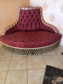 Divanetto Angolare Capitonnè Damascato -