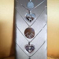 Ciondoli e catena love family cane gatto, argento