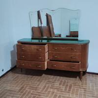 Comó con specchio antico in legno