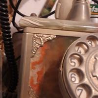 Telefono fisso antico onice