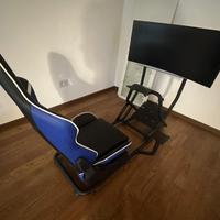 simulatore guida con monitor