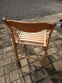 Sedia pieghevole in legno 