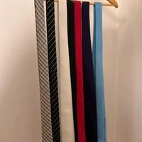 7 cravatte colorate di seta