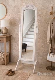 Specchio basculante in legno intagliato