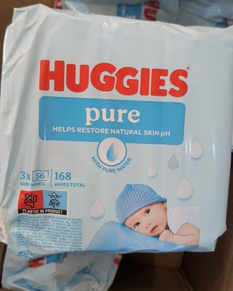 Huggies Pure, Salviette neonato, 99% acqua 